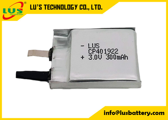 CP401922 3.0V 300mah Primary Lithium Battery Ultra Slim Limno2 Battery