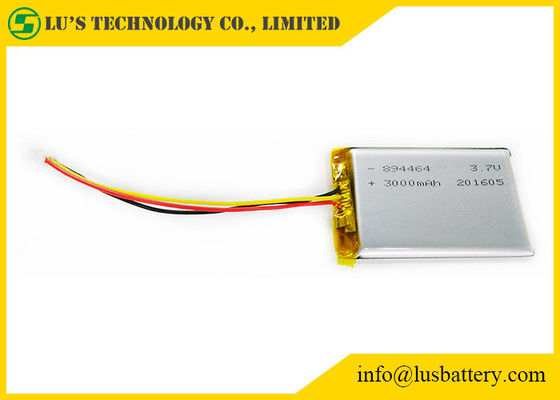 1C PCM 3.7V 3000mah Rechargeable Lithium Battery LP894464 Tablet Battery