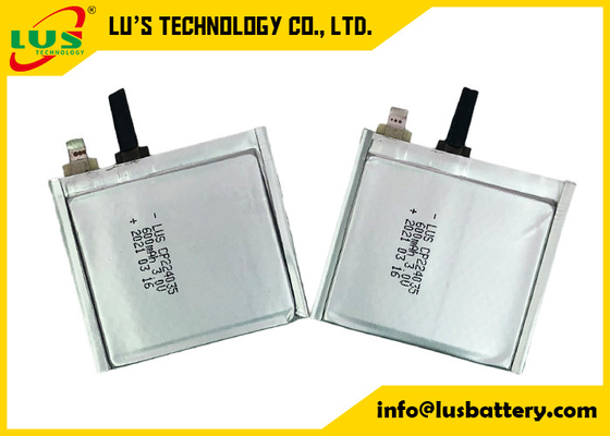 3.0V Ultra Thin Lithium Polymer Batteries CP224035 for calling lacator